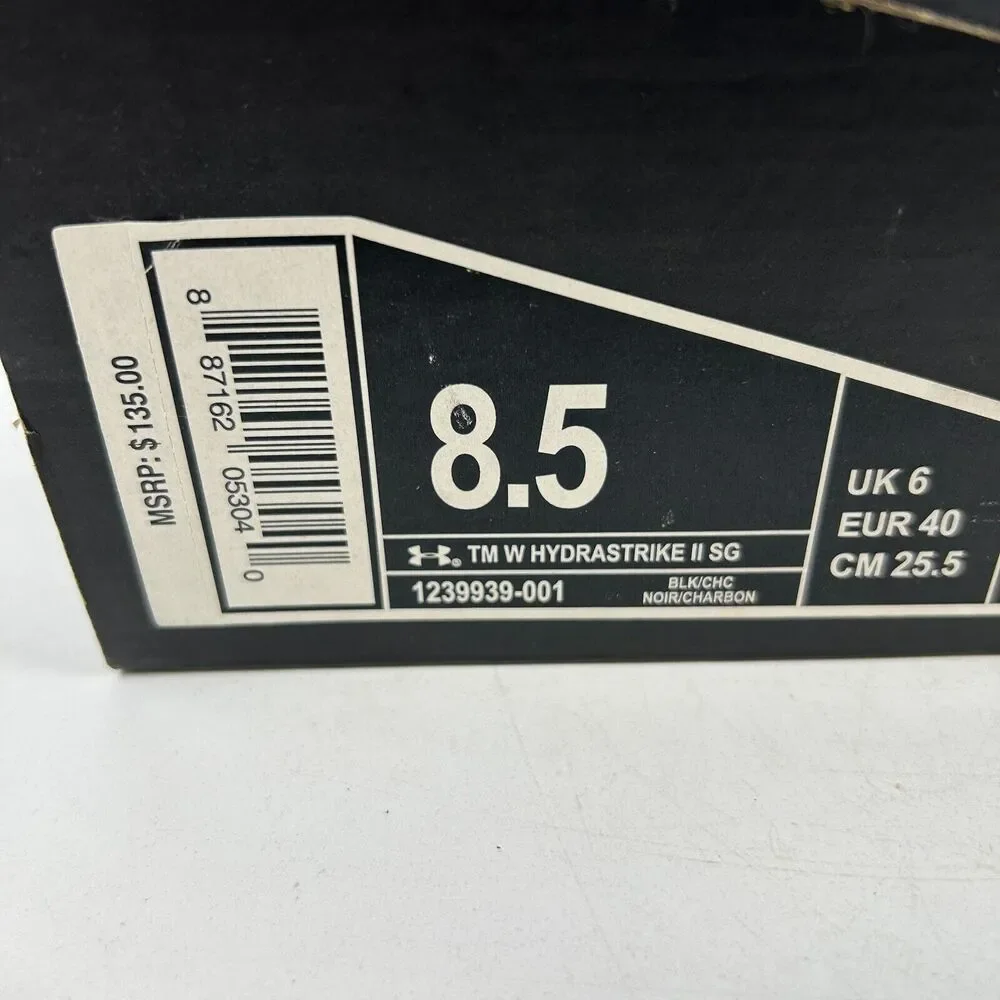 Under Armour Hydrastrike II SG Soccer Cleats Women US 8.5 Black with Extra Laces